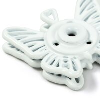 Annäh-Druckknöpfe Schmetterling 25 mm weiß