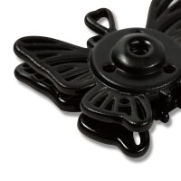 Annäh-Druckknöpfe Schmetterling 25 mm schwarz