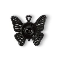 Annäh-Druckknöpfe Schmetterling 25 mm schwarz