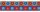 Webband Blumen 15 mm blau/orange