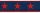 Webband Stern 15 mm blau/rot