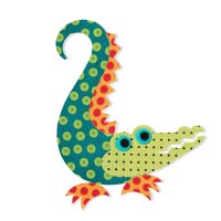 Applikation Puzzle aufbügelbar Krokodil