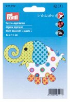 Applikation Puzzle aufbügelbar Elefant