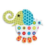 Applikation Puzzle aufbügelbar Elefant