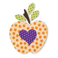 Applikation Puzzle aufbügelbar Apfel
