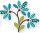Applikation Puzzle aufbügelbar Blumen
