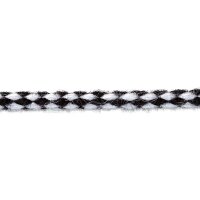 Anorakkordel 3 mm schwarz/weiß