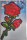 Appl. Rose groß Pailletten rot/grün