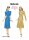 B6485 Krawatte Damen Flügelärmel Kleid, Butterick