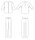V1571 Damen Hose Jackett, Vogue