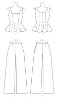 V1572 Damen Top Hose, Schnittmuster von Vogue