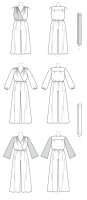 B6522 Damen Overall Schärpe, Butterick