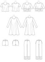 M7697 Damen Tops Hose Shorts Kleid, McCalls