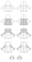 M7707 Mädchen Kleid Puppe, McCalls