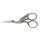 Stickschere Storch 9 cm dunkles silber