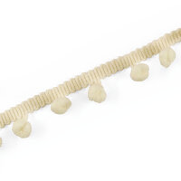 Pompons-Borte 20 mm beige