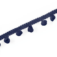 Pompons-Borte 20 mm dunkelblau