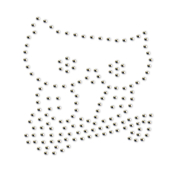 Strass-Transfer Eule silber