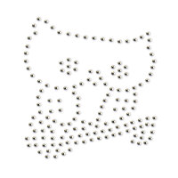 Strass-Transfer Eule silber