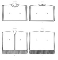K4222 Poncho mit Fransen, KwikSew
