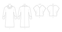 V1575 Damen Top Kleid, Schnittmuster von Vogue