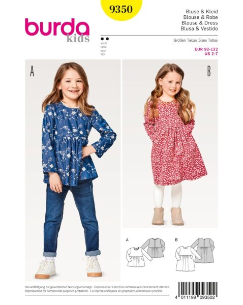 9350 Kleid und Bluse H, W 2017 #9350, Burda