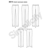 S8514 Hose, Schnittmuster von Simplicity
