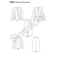 S8508 Damen Anzug Jackett, Simplicity