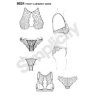 S8624 Damen Höschen BH, Simplicity
