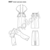 S8507 Damen Shirt Stola, Simplicity