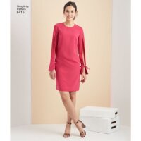 S8415 Damen Flügelärmel Kleid, Simplicity