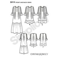 S8414 Damen Kleid, Simplicity