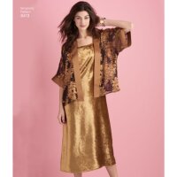 S8413 Damen Kimono Kleid, Simplicity