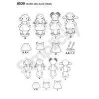 S8539 Kleidung Puppen, Simplicity