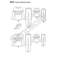 S8521 Kissen Top Famile Hose, Simplicity