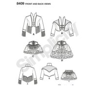 S8409 Damen Shirt Bolero Korsett, Simplicity
