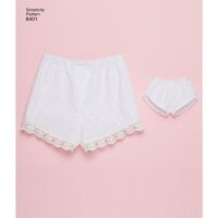S8401 Shorts Puppe Mädchen, Simplicity