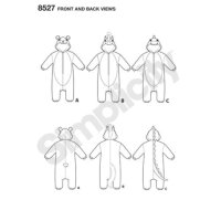 S8527 Kostüme Tiere Overall, Simplicity