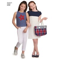 S8398 Shirt Tops Hose Shorts Beutel Kleid Tasche, Simplicity