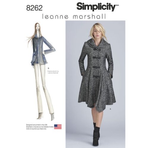 S8262 Damen Mantel Jackett, Simplicity