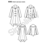 S8262 Damen Mantel Jackett, Simplicity
