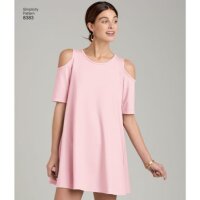 S8383 Damen Flügelärmel Kleid, Simplicity