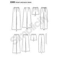 S8389 Krawatte Damen Hose Gürtel, Simplicity