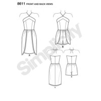 S8611 Damen Kleid Einteiler, Simplicity