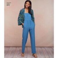 S8610 Damen Kimono Overall Kleid, Simplicity
