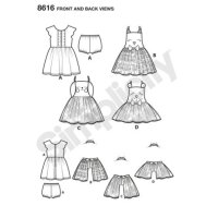S8616 Kleinkind Schürze Kleid, Simplicity