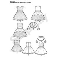 S8283 Kleid Mädchen Jackett, Simplicity