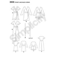 S8608 Damen Overall Kleid, Simplicity