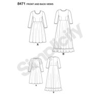 S8471 Damen Kleid, Simplicity