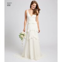 S8596 Damen Schleppe Kleidchen, Simplicity